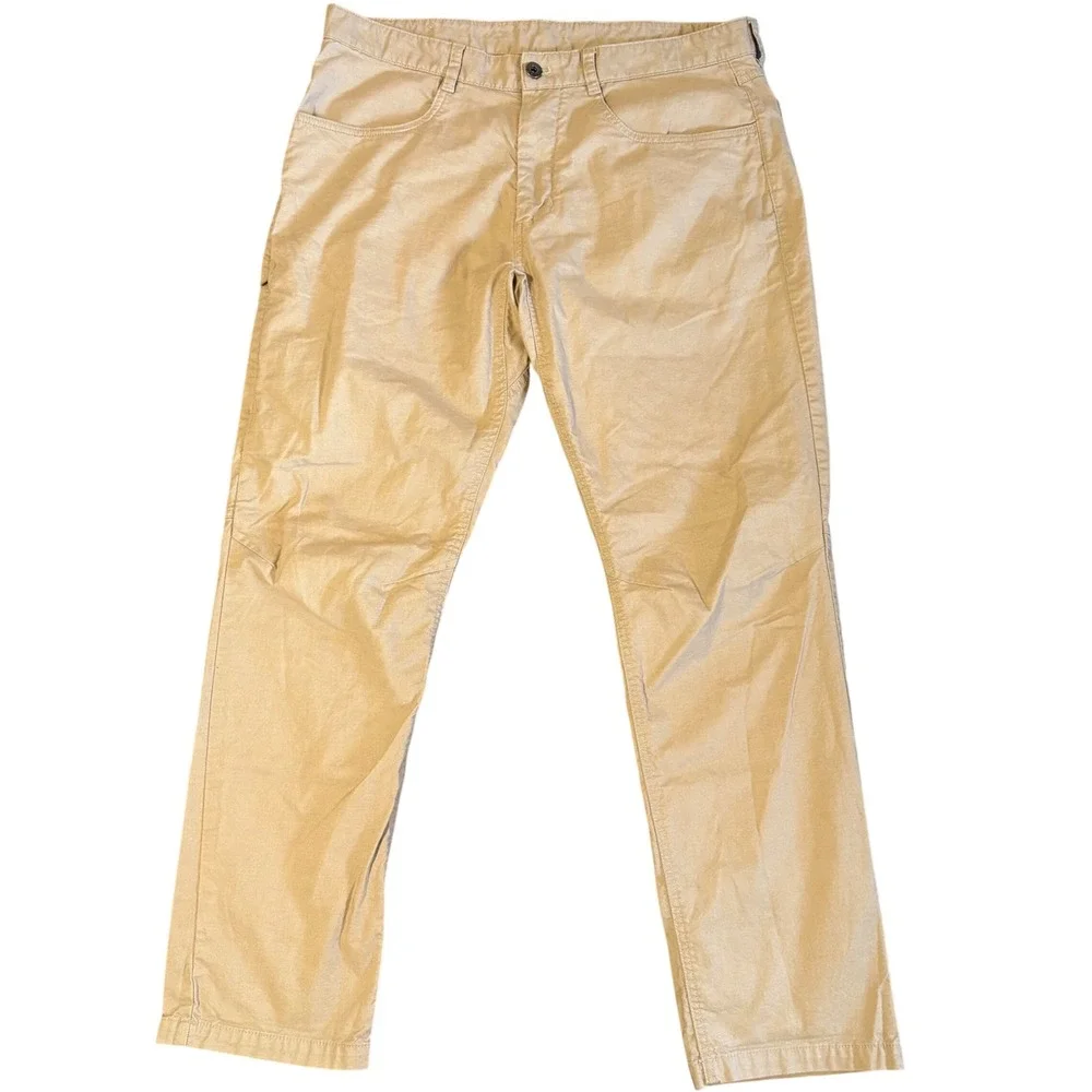 North Face Chino Pants Mens 36x32 Tan Khaki Straight Leg Cotton Blend Stretch